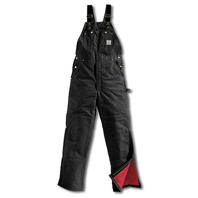 overalls carhartt bib zippers leg duck lined straps knees elastic quilt double ezekiel clothing insulated crh