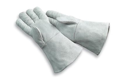 2 Pair of 14" Welding Gloves Gray Leather Cowhide Protect Welder Hands 