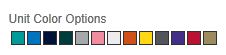 Shower Unit Colors