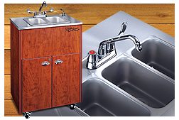 Portable Hot Water Sink- Stainless Top, Deep Basin Ozark ADAVM-SS